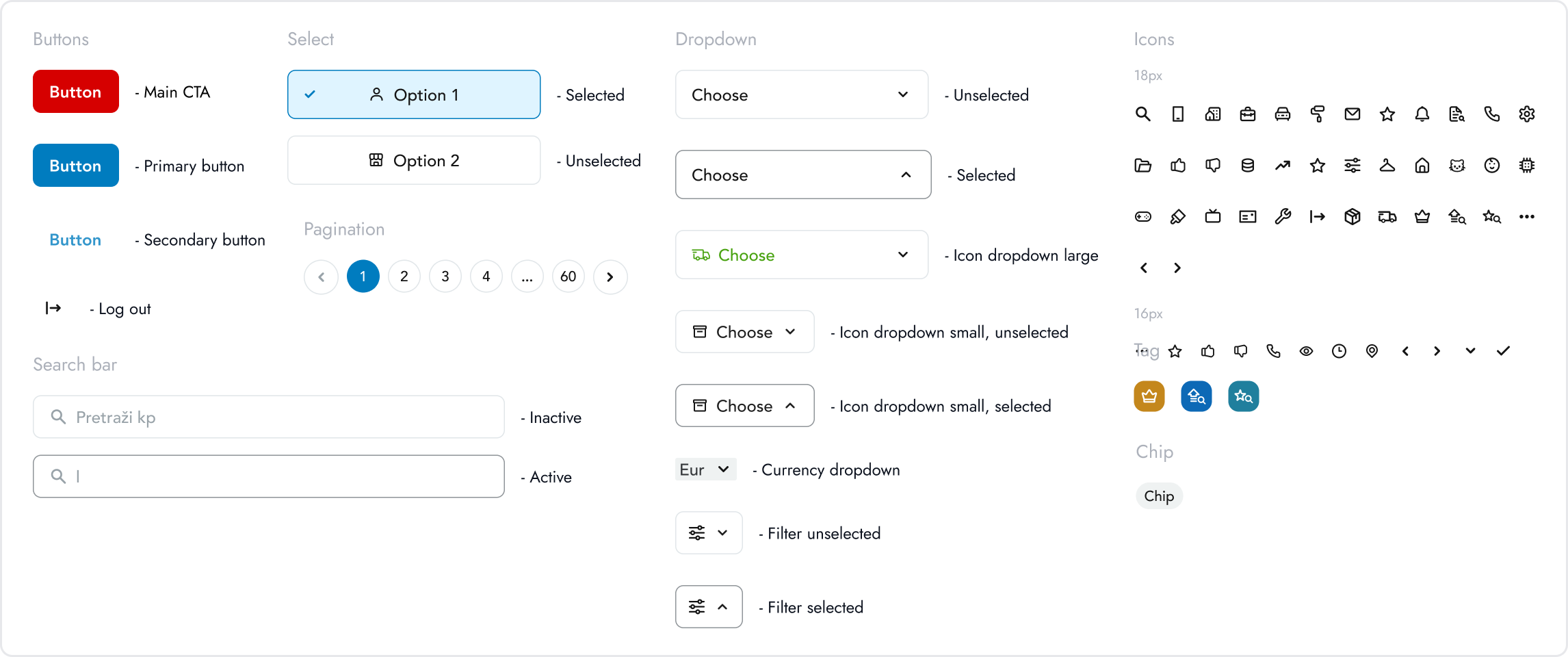 UI elements